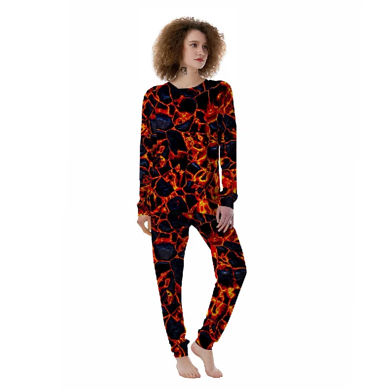 Lava Molten Print Women's Pajamas