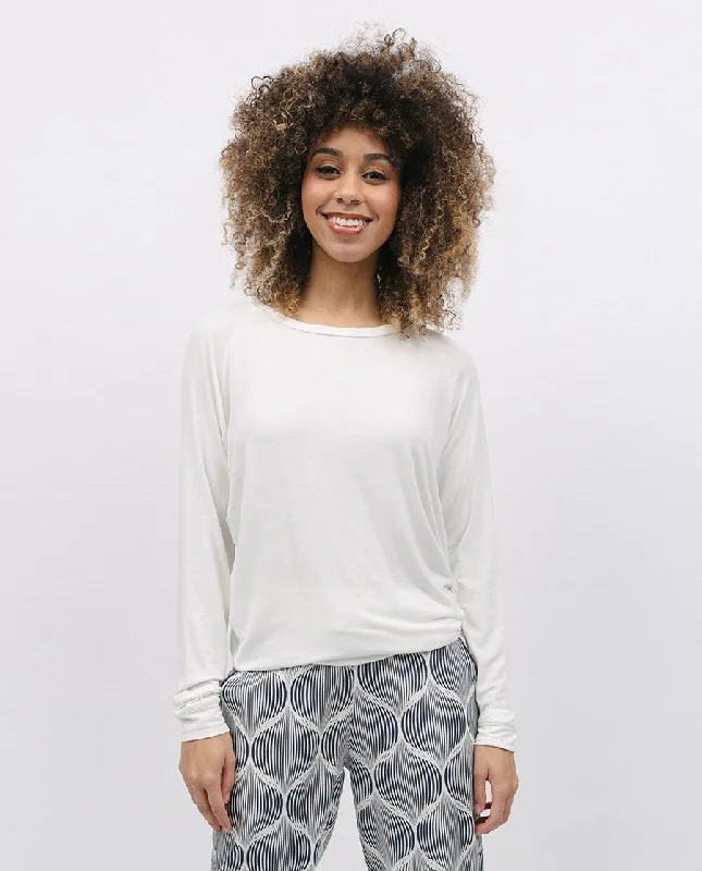 White Slouch Jersey Pyjama Top