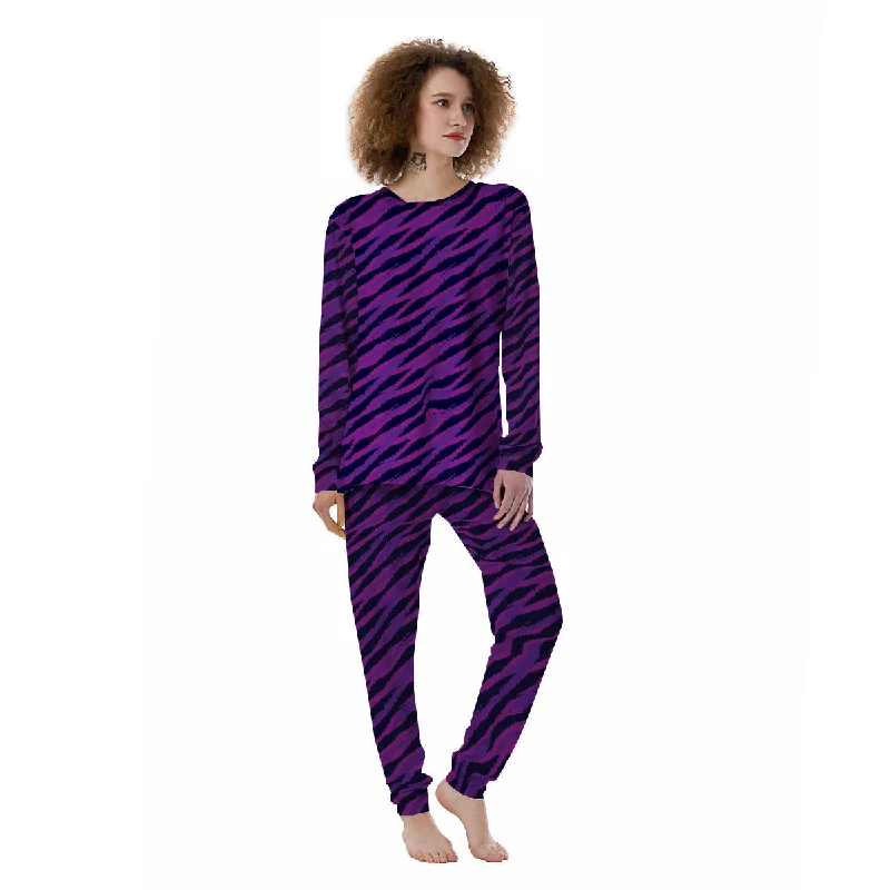 Purple Zebra Print Women's Pajamas