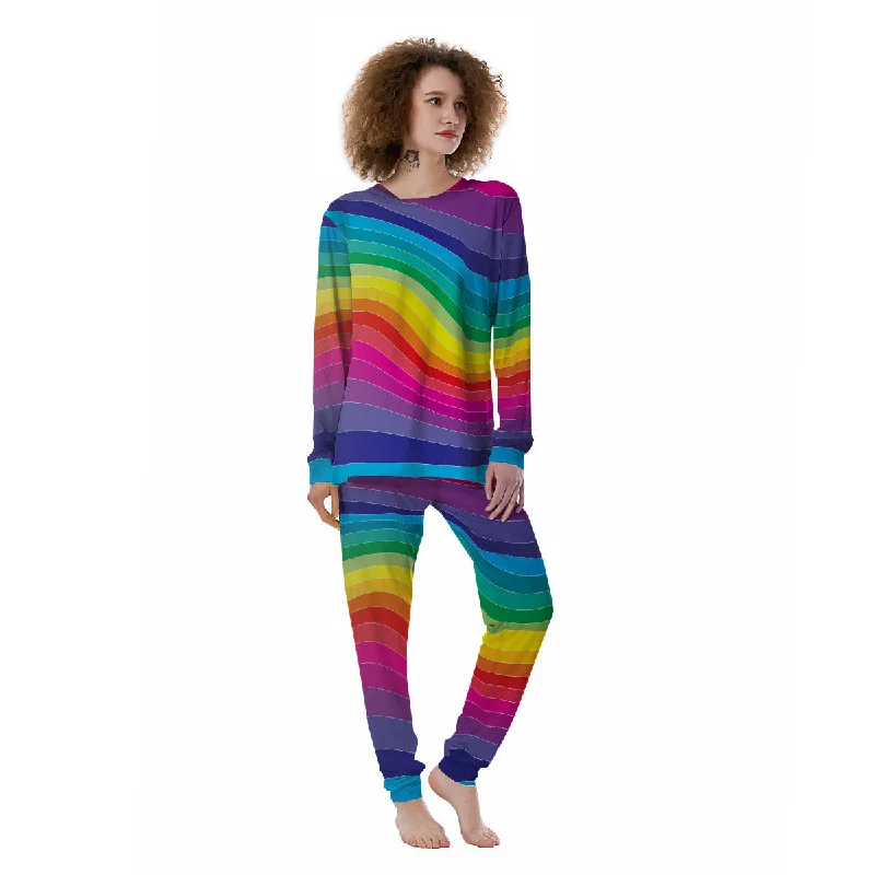 Rainbow Print Women's Pajamas