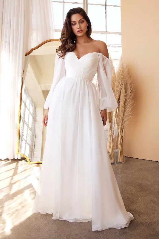 **Cinderella Divine's Enchanting Chiffon Wedding Gown: A Bridal Masterpiece for Your Special Day**