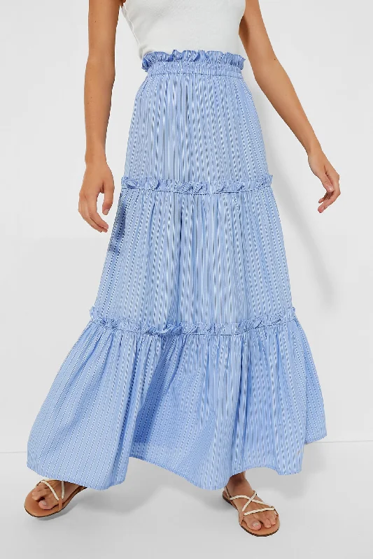 Cornflower Blue Stripe Prado Skirt