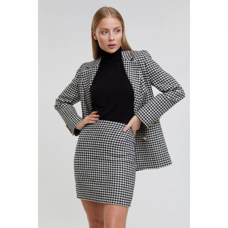 Holland Cooper Chelsea Ladies Skirt - Houndstooth