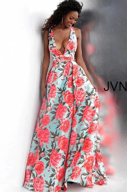 Jovani 66937 Long Print Evening Dress