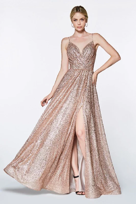 Cinderella Divine CJ510 Prom Long Glitter Evening Dress