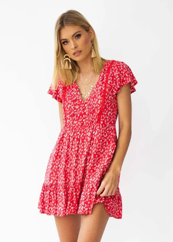 Estella Dress - Watermelon Floral