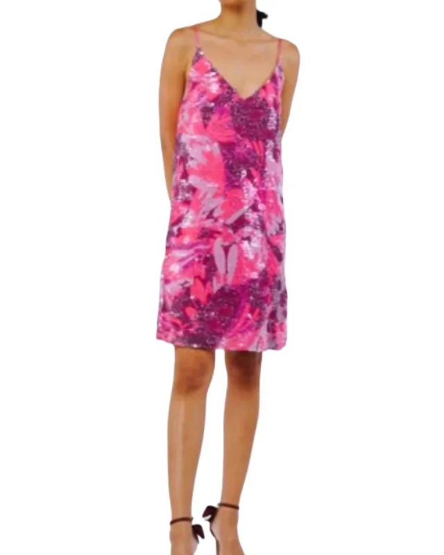 Alora Cami Dress With Tie Back In Pink | Pink