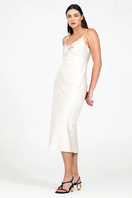 Bailey 44 Asher Satin Dress in Ivory