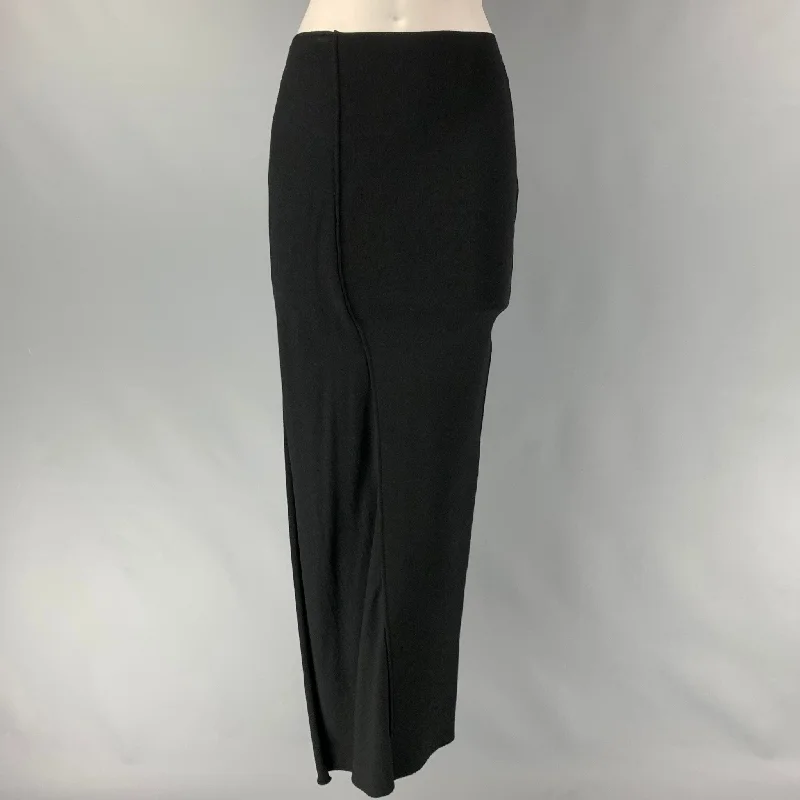 DRKSHDW Size S Black Viscose Blend Solid Maxi Skirt