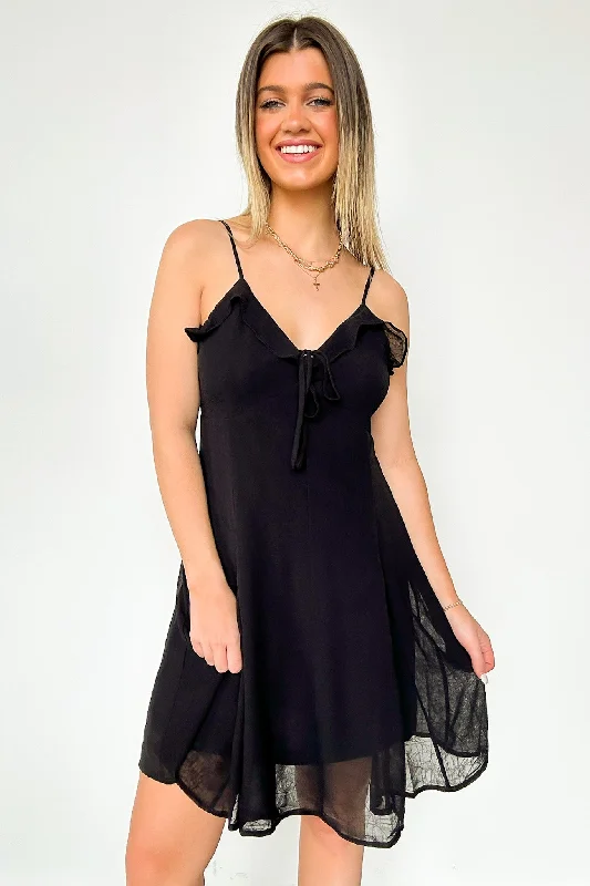 Flirtatious Match Ruffle Trim Dress - FINAL SALE