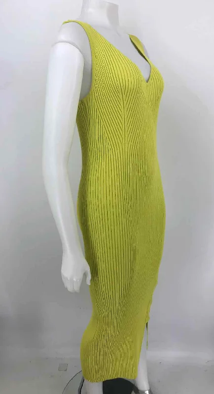 HOUSE OF HARLOW Yellow Ribbed Size MEDIUM (M) Dress