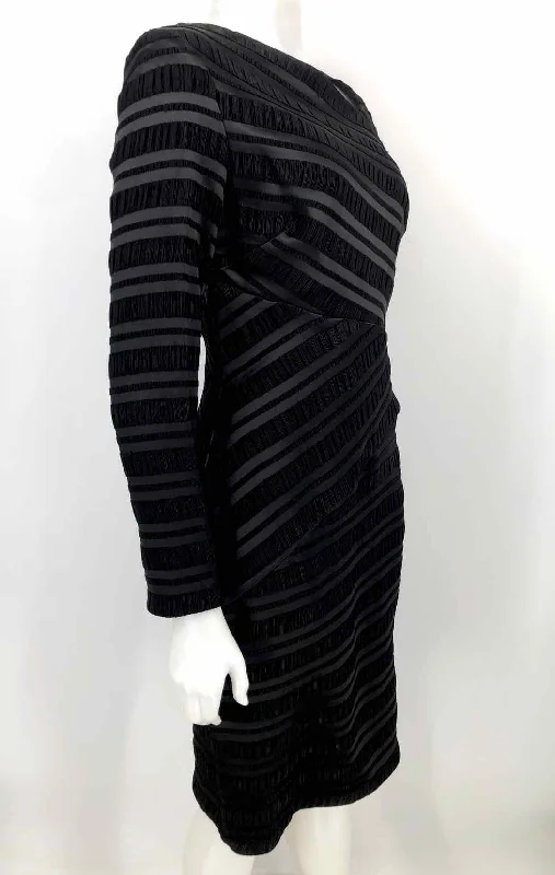 JOSEPH RIBKOFF Black Textured Size 8  (M) Dress