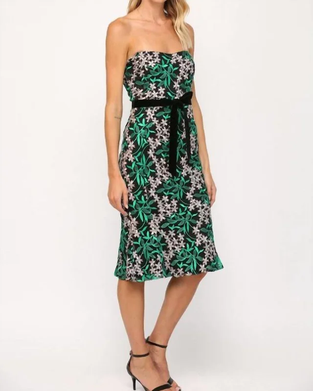 Just My Luck Dress In Green Multi | Green Multi