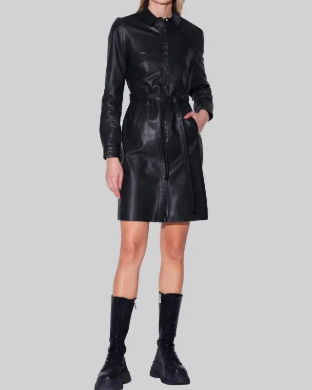 Leather Dress In Black | Black