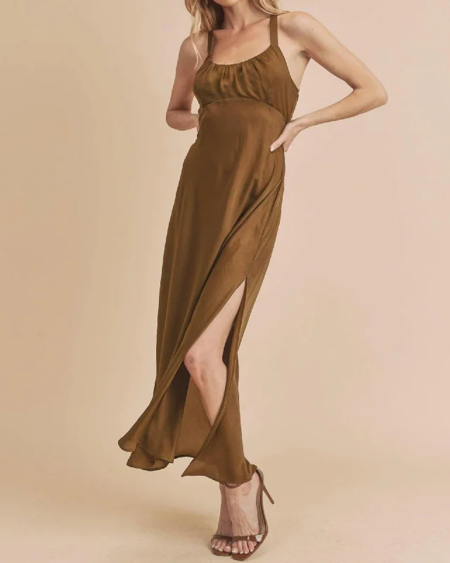 Mae Dress In Mocha | Mocha