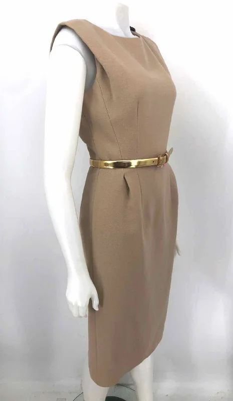 MICHAEL KORS Cream Made in Italy w/belt Sleeveless Size 6  (S) Dress