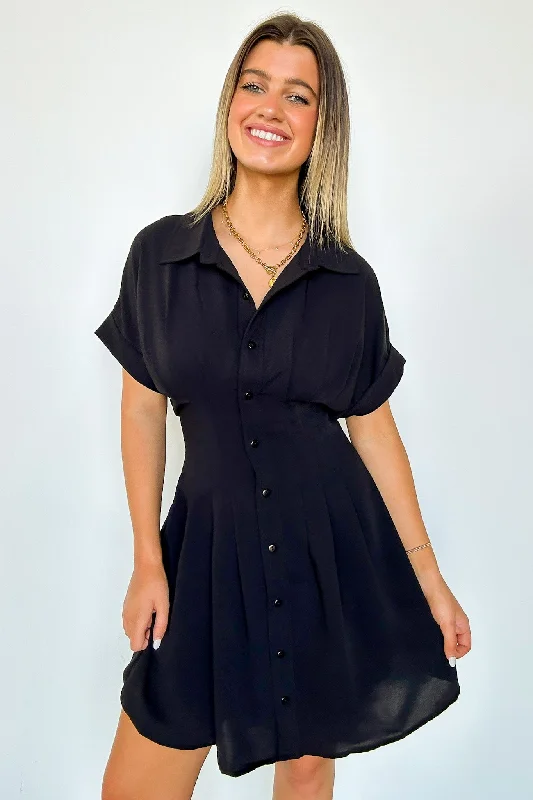 Successfully Sweet Button Down Fit and Flare Dress - FINAL SALE