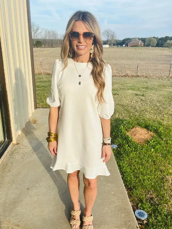 SWEET REMINDER DRESS- IVORY