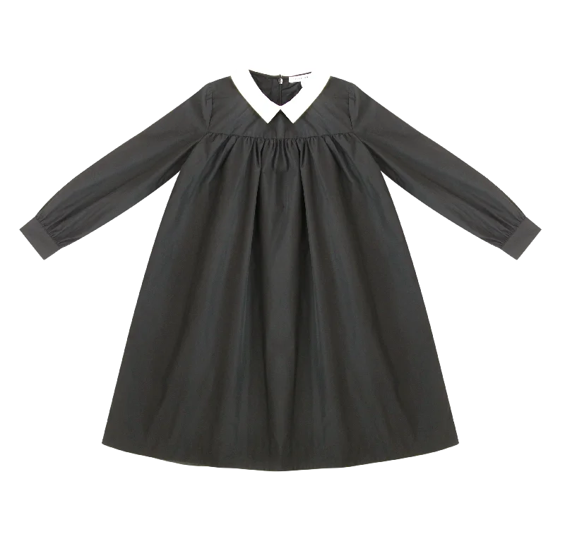 Taffeta black collar dress by Little Parni