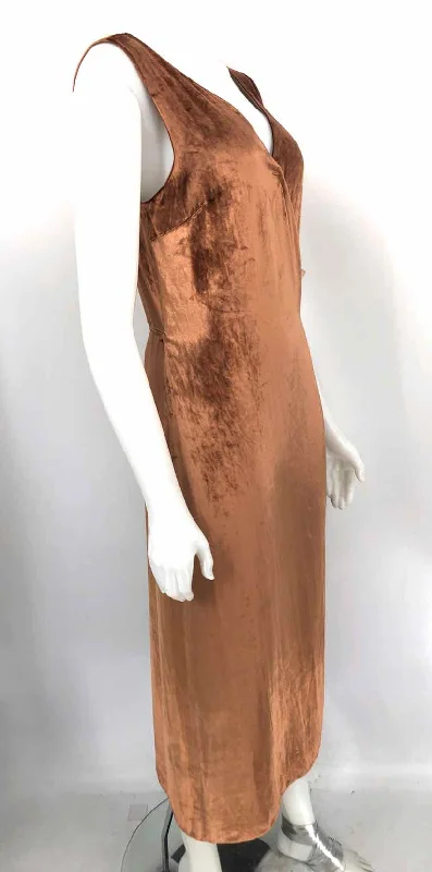 VINCE Tan Velvet Wrap Size MEDIUM (M) Dress