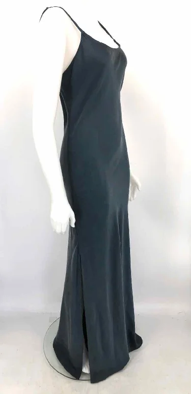 YEAGGY Teal Silk Spaghetti Strap Size SMALL (S) Dress