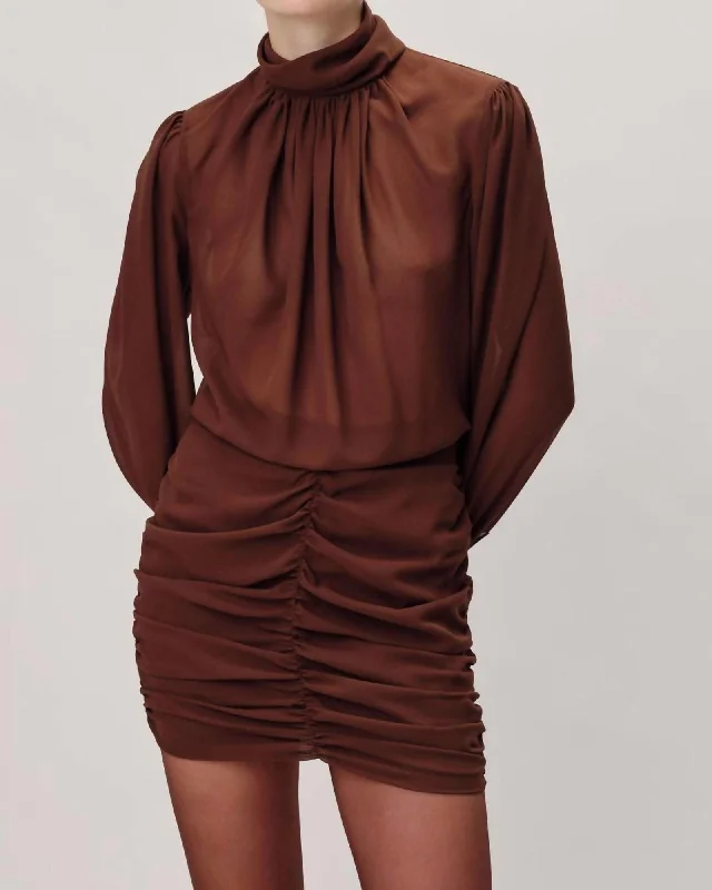 Yebba Dress In Chocolate | Chocolate