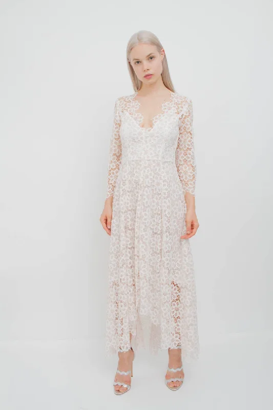 EMPIRE GUIPURE LACE DRESS