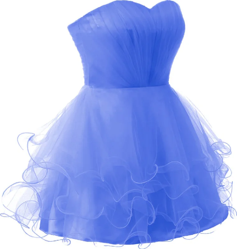 Short Sweet 16 Blue Tulle Fitted Corset Homecoming Dresses outfit