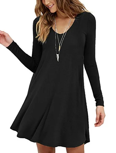 MOLERANI Women's Casual Swing Simple T-shirt Loose Dress