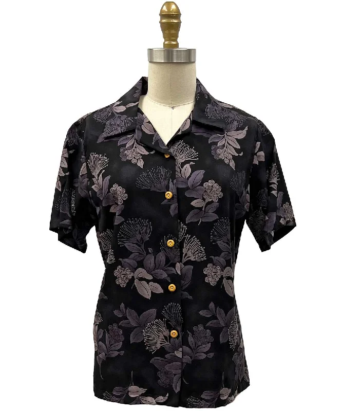 Women's Ohia Black Camp Shirt