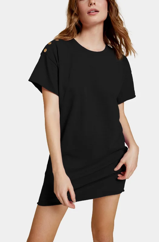 Rowan T-Shirt Dress W/ Snaps